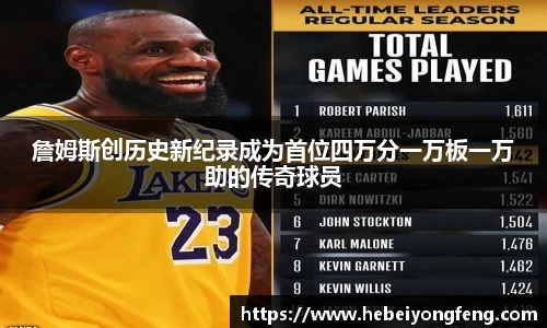 詹姆斯创历史新纪录成为首位四万分一万板一万助的传奇球员